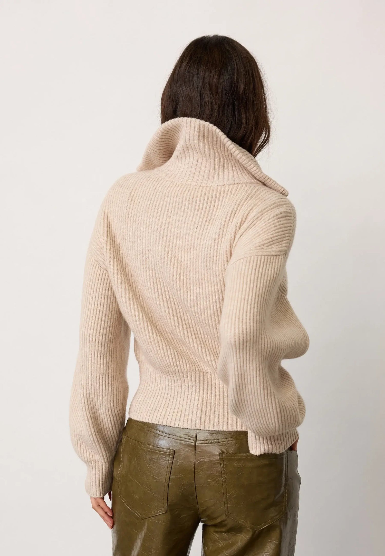 RowCC Zip Knit Weste – Creme