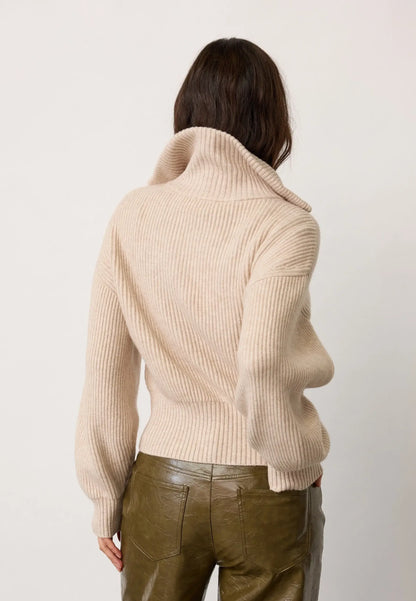 RowCC Zip Knit Weste – Creme
