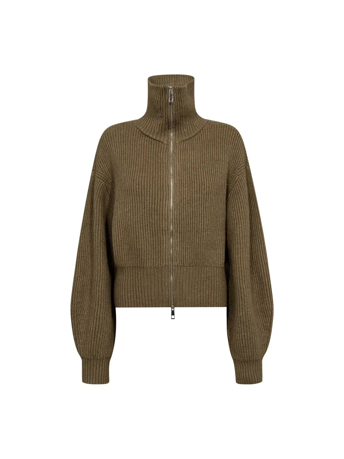 RowCC Zip-Strickweste – Army