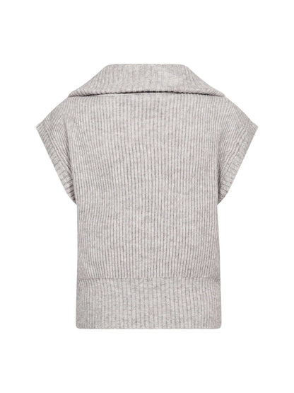 RowCC Zip Knit Vest - Grey Melange