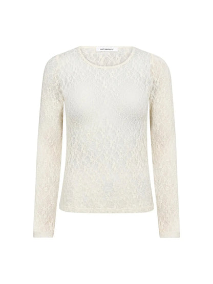 BarnaCC O-Neck Bluse - Off-White