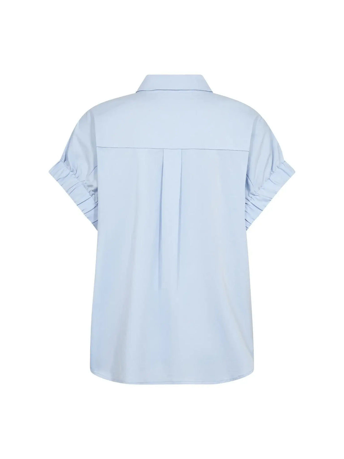 PoppyCC Elastic Cuff SS Shirt - Pale Blue