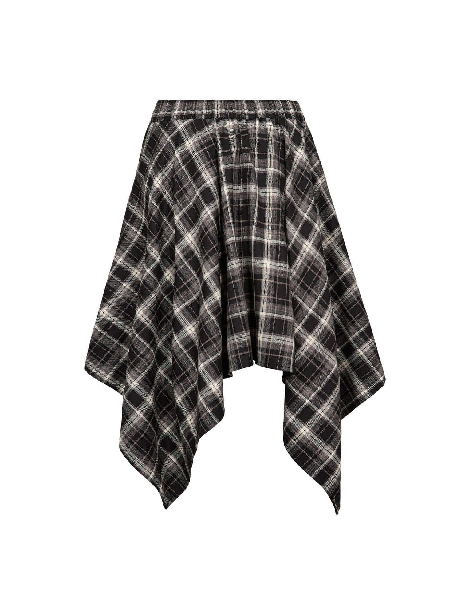DagnyCC Check Tie Skirt - Black