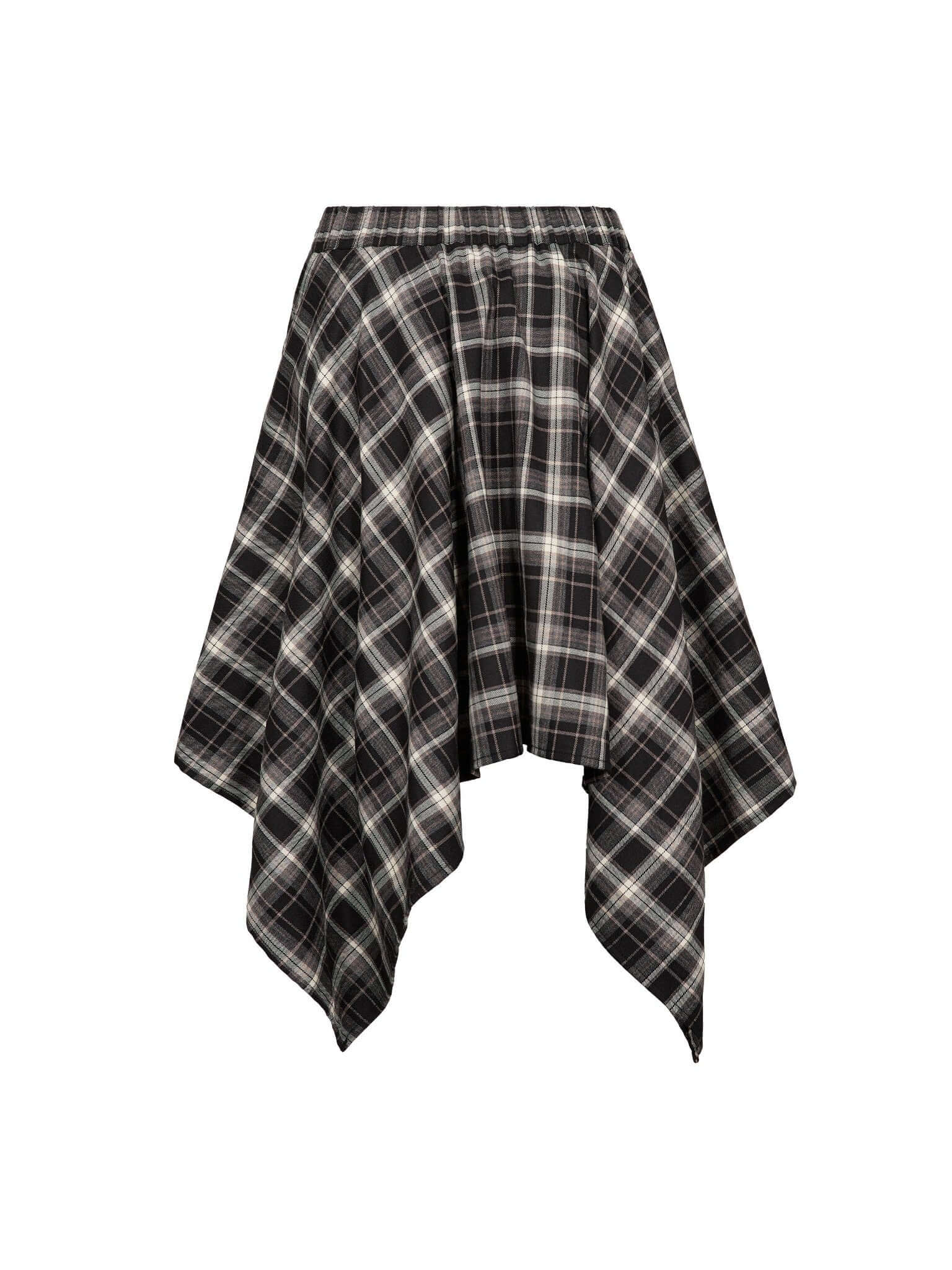DagnyCC Check Tie Skirt - Black
