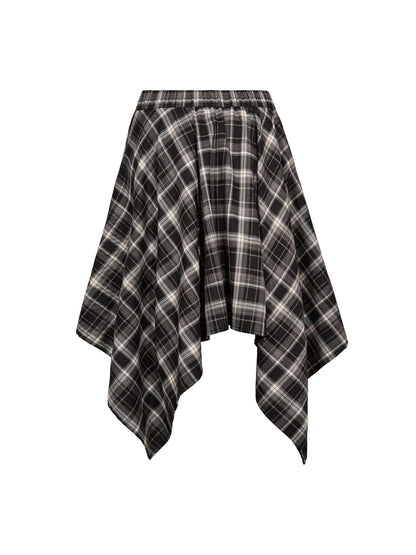 DagnyCC Check Tie Skirt - Black
