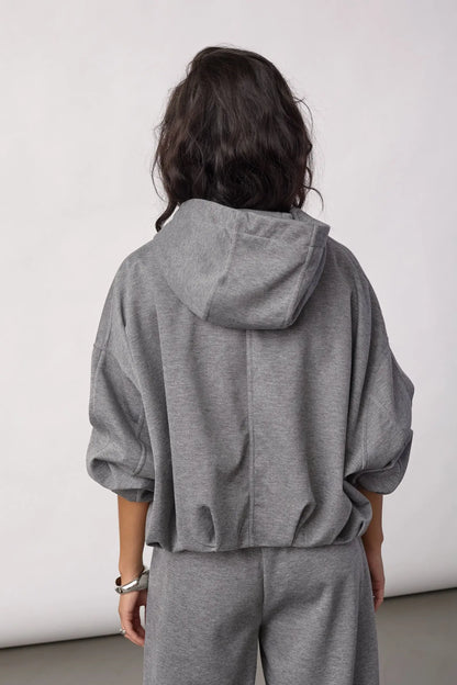 LanceCC Balloon Hoodie - Mid Grey Melange