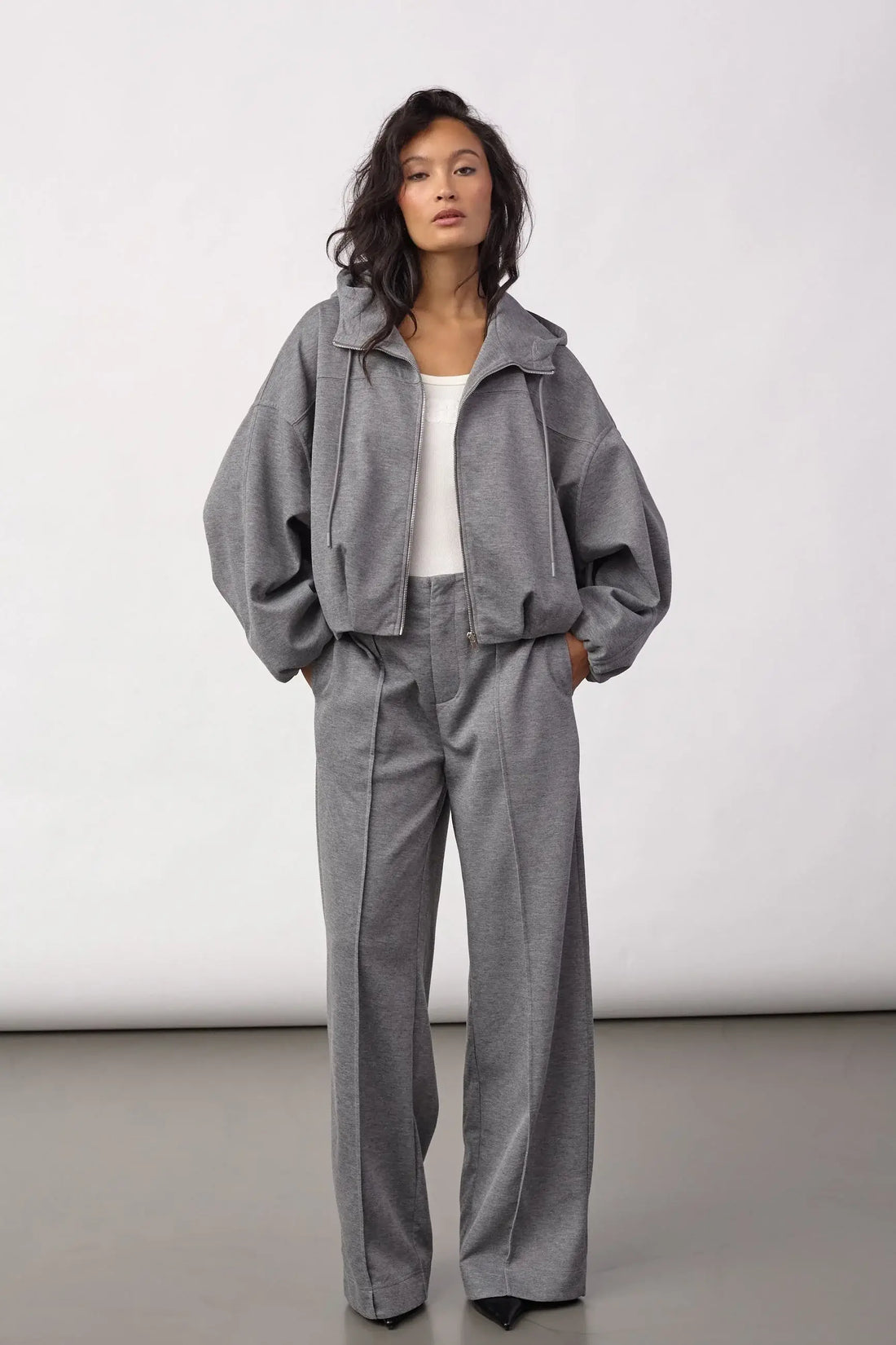 LanceCC Balloon Hoodie - Mid Grey Melange