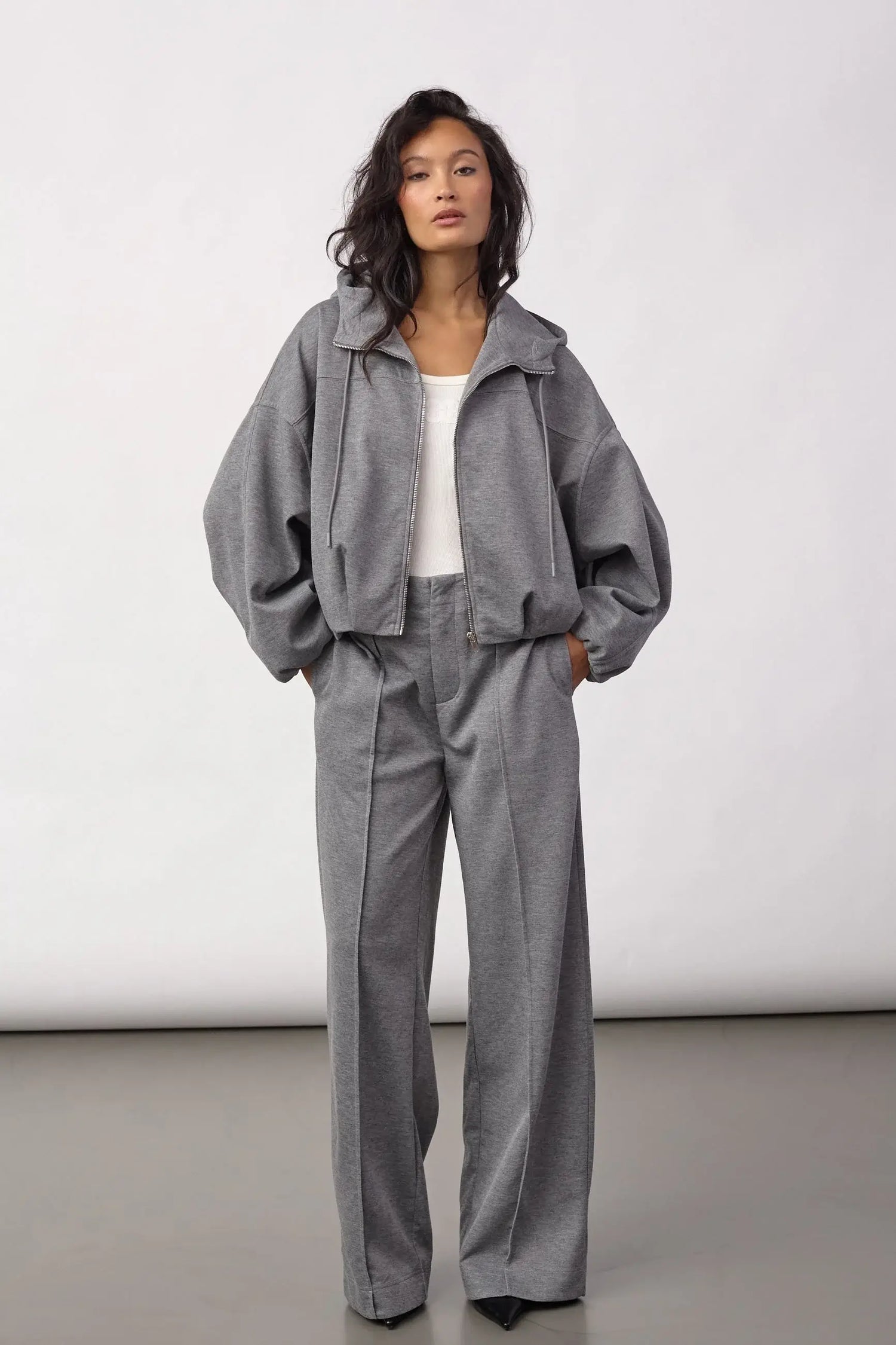 LanceCC Balloon Hoodie - Mid Grey Melange