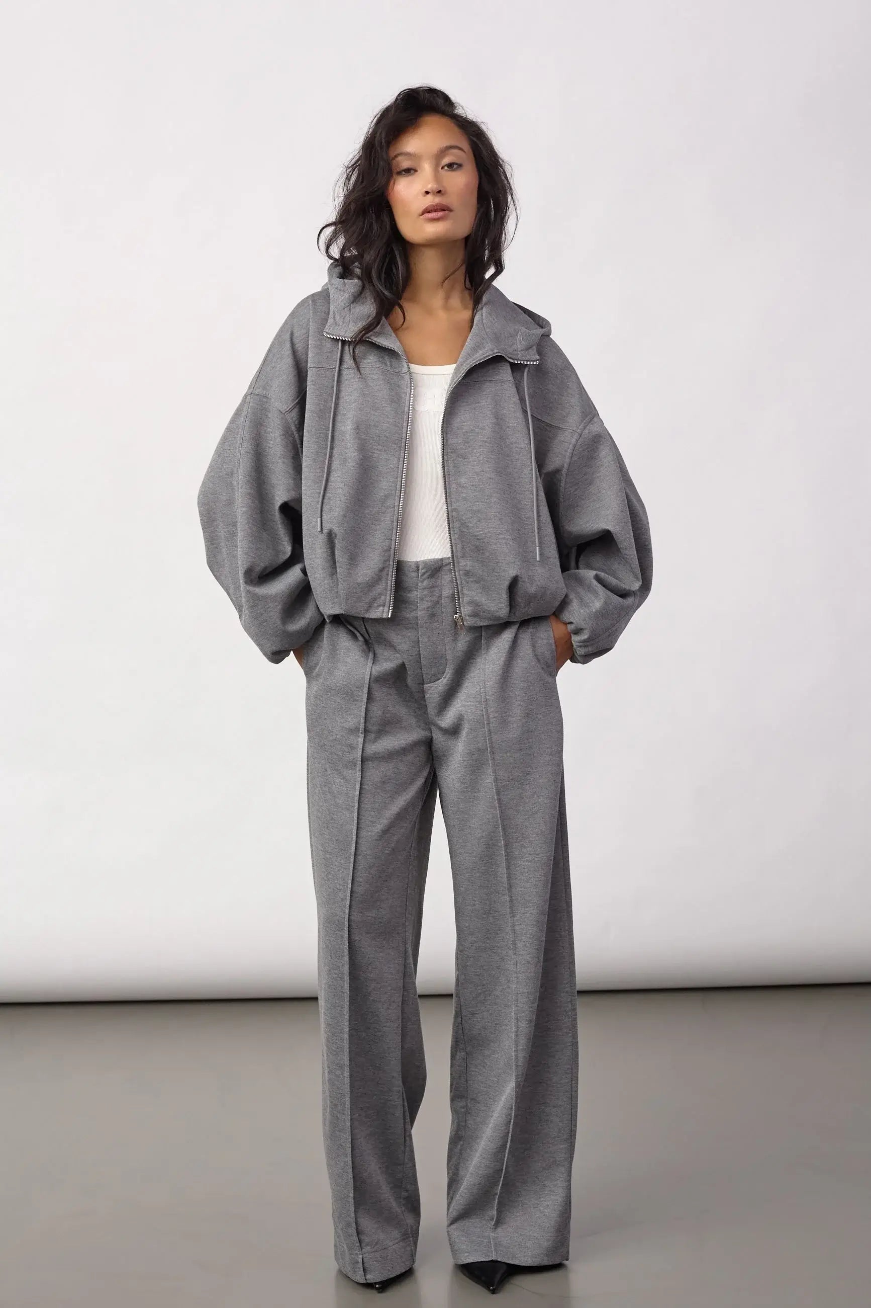 LanceCC Balloon Hoodie - Mid Grey Melange