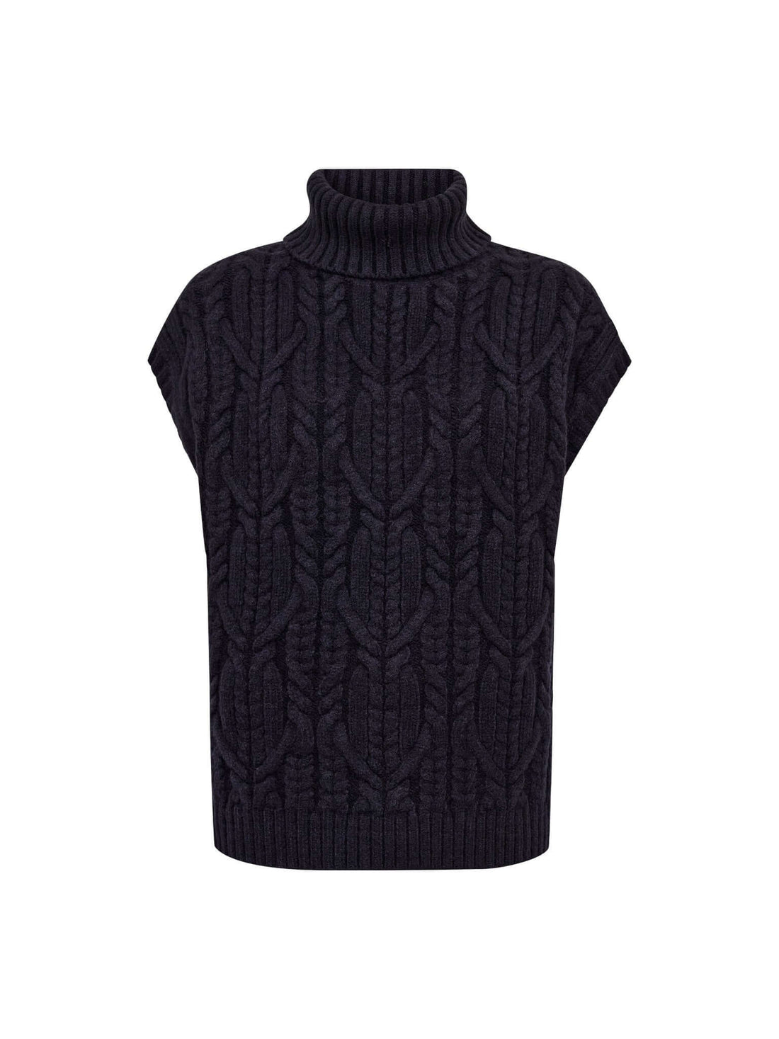 RowCC Oversize Zopfstrickweste – Navy