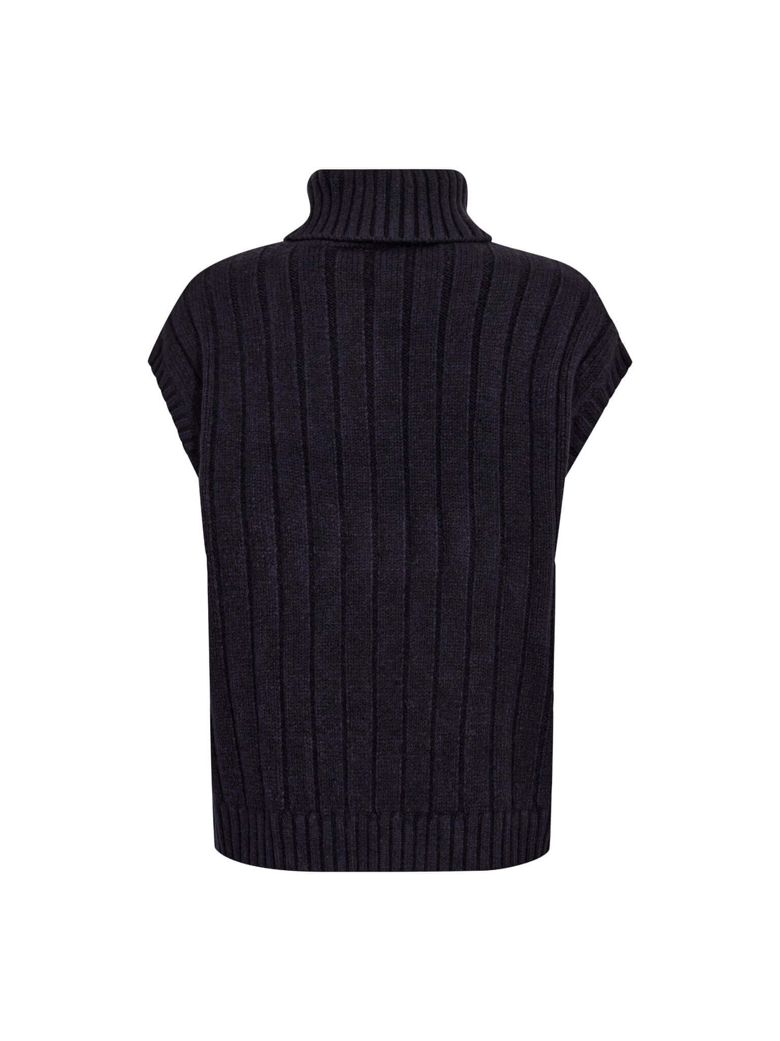 RowCC Oversize Cable Knit Vest - Navy