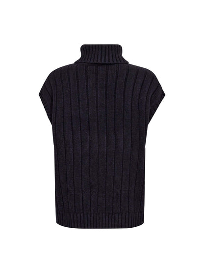 RowCC Oversize Cable Knit Vest - Navy
