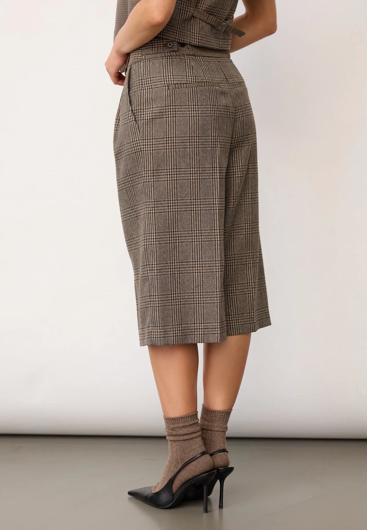 VeyaCC Check Bermuda - Brown