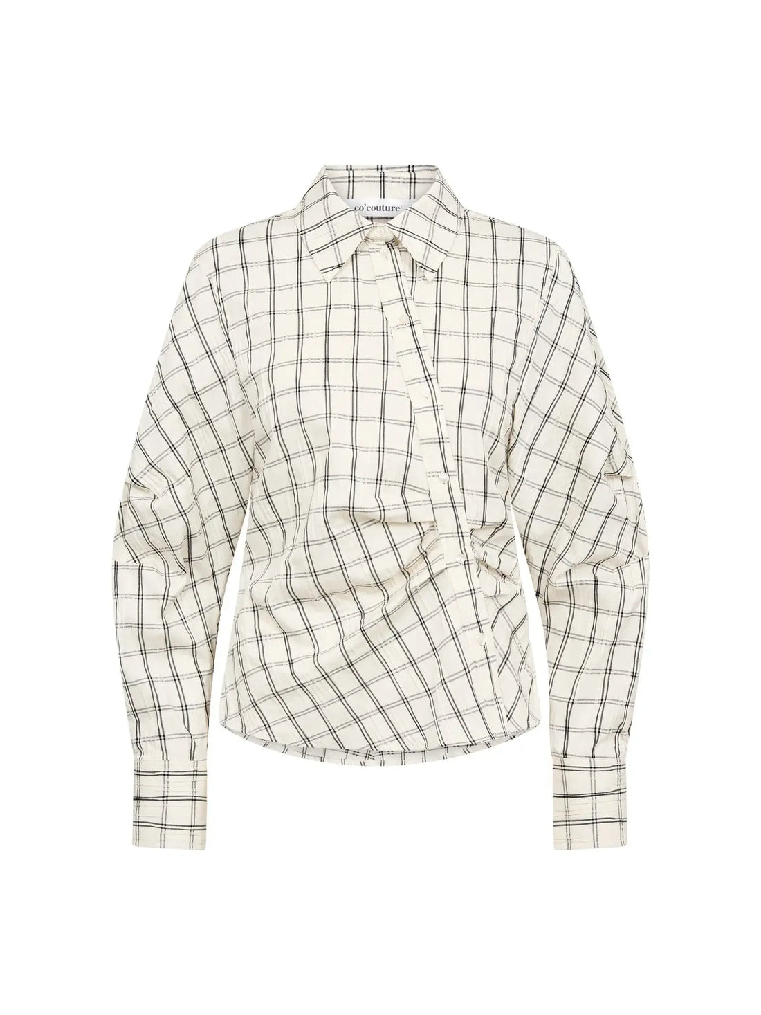 BisoCC Asym Check Hemd - Off White