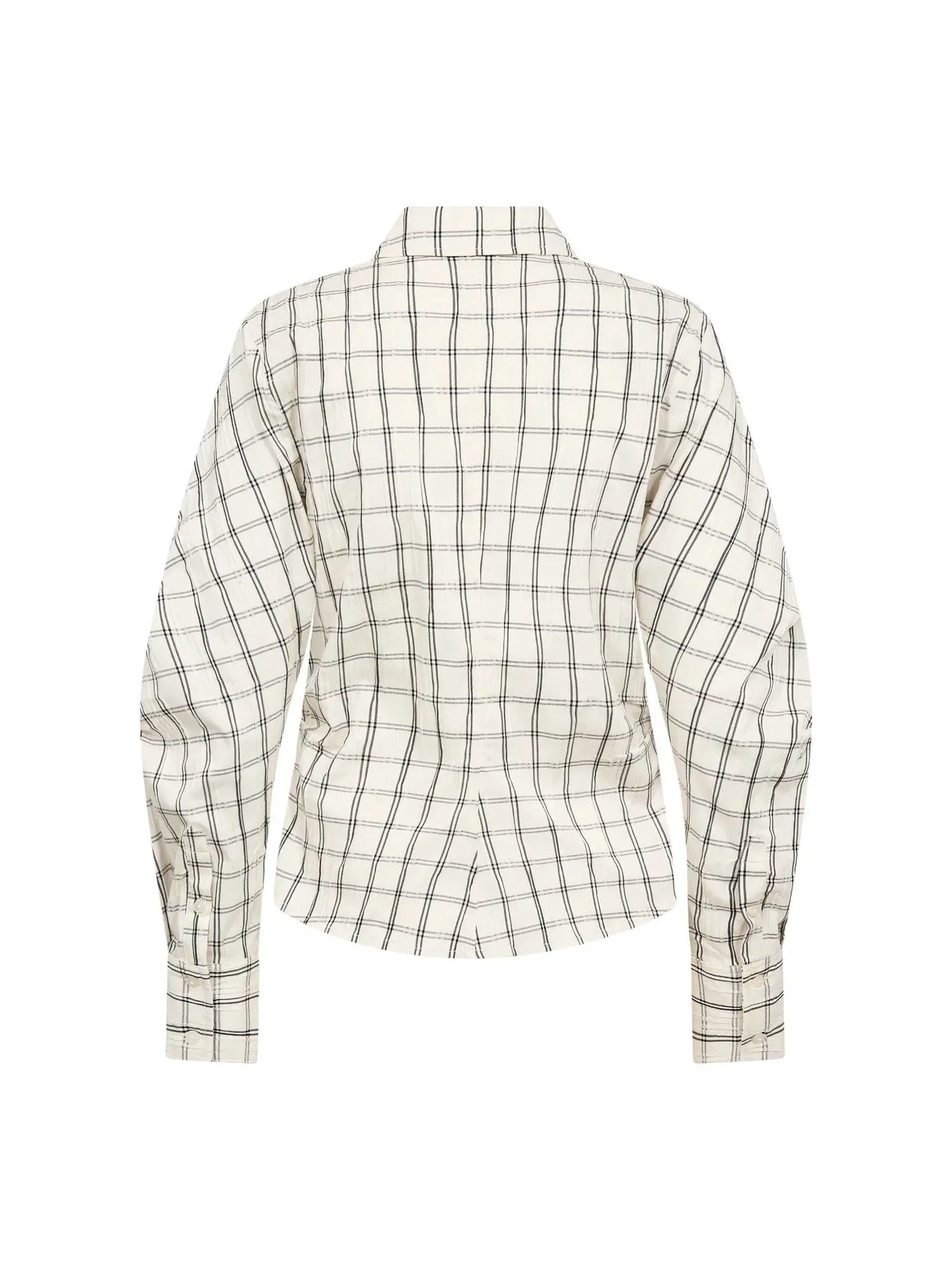BisoCC Asym Check Shirt - Off White