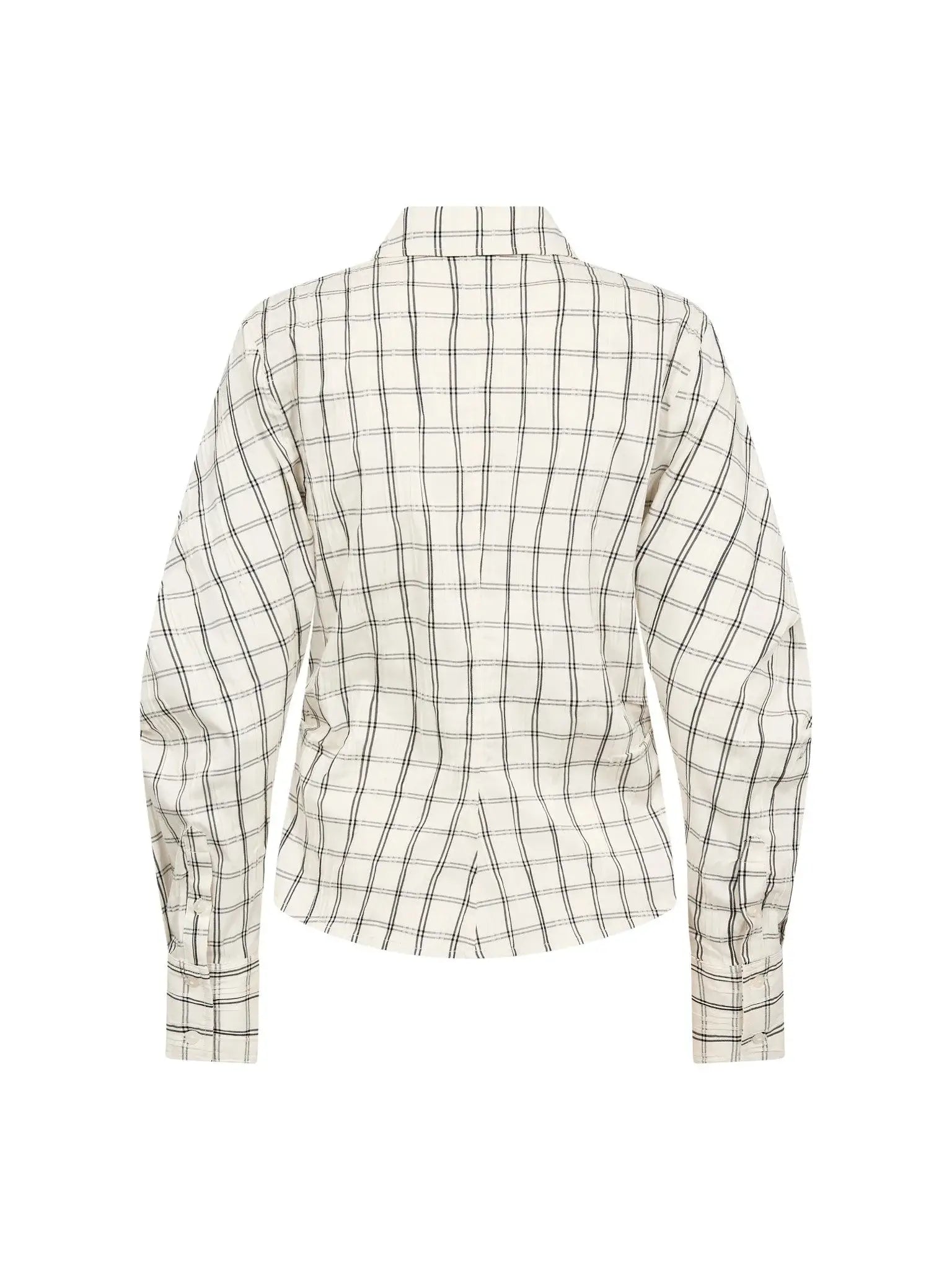 BisoCC Asym Check Shirt - Off White