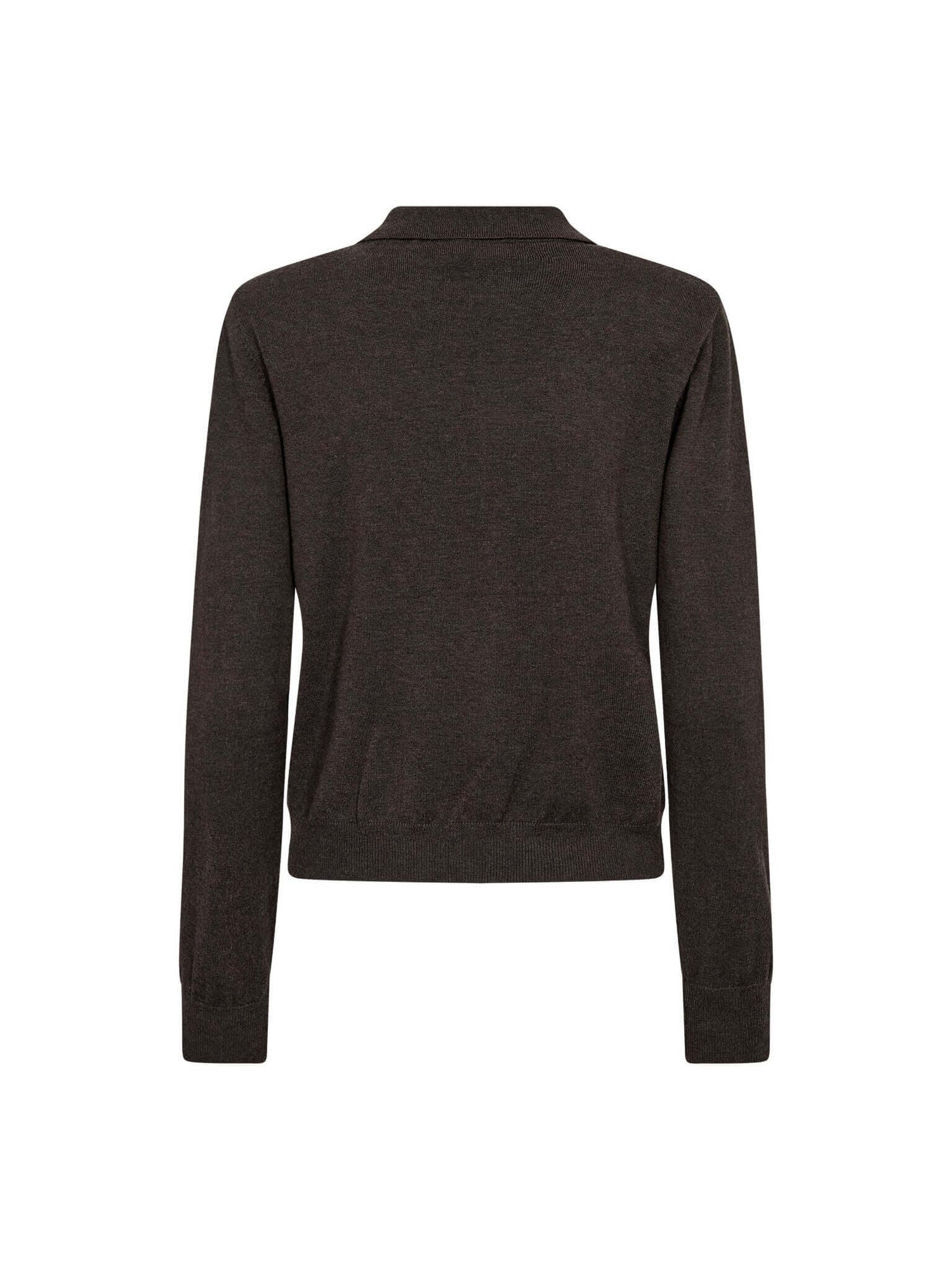 CoryCC Padded Polo Knit - Dark brown