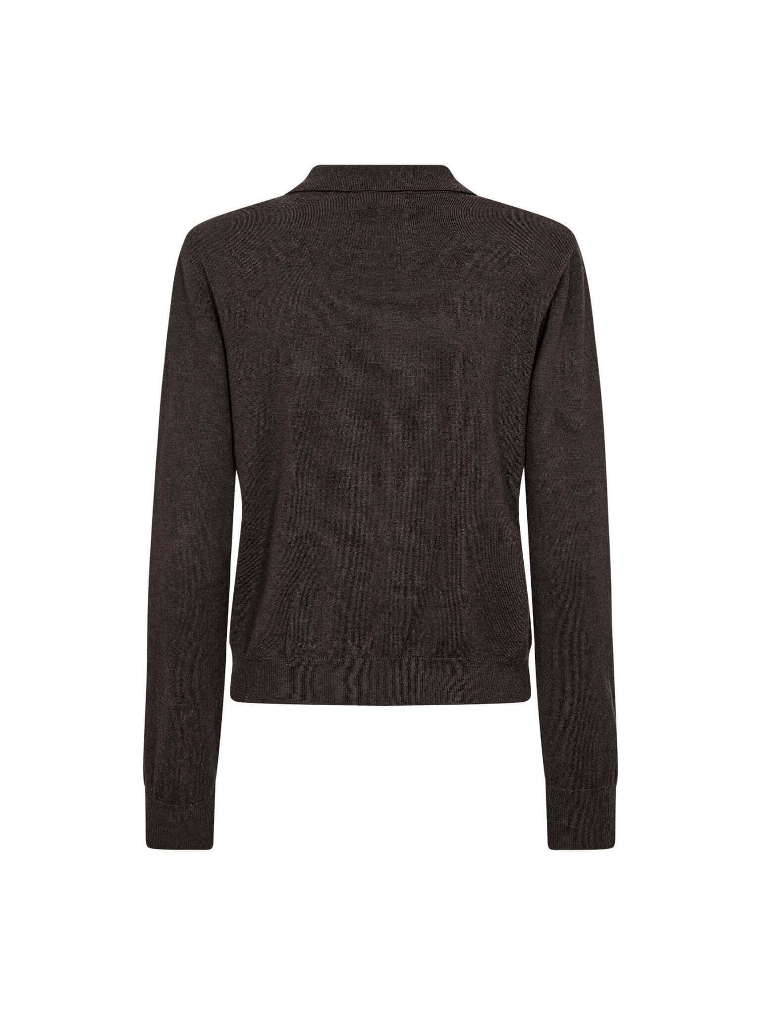 CoryCC Padded Polo Knit - Dark brown