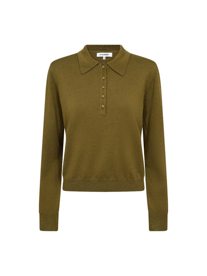 CoryCC Padded Polo Knit - Fern Green