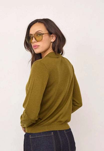CoryCC Padded Polo Knit - Fern Green