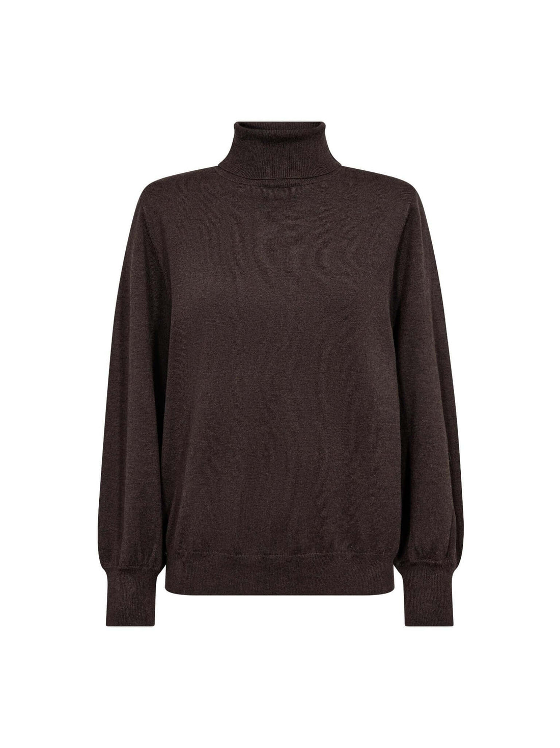 CoryCC Padded Roll-Neck Knit - Dark Brown
