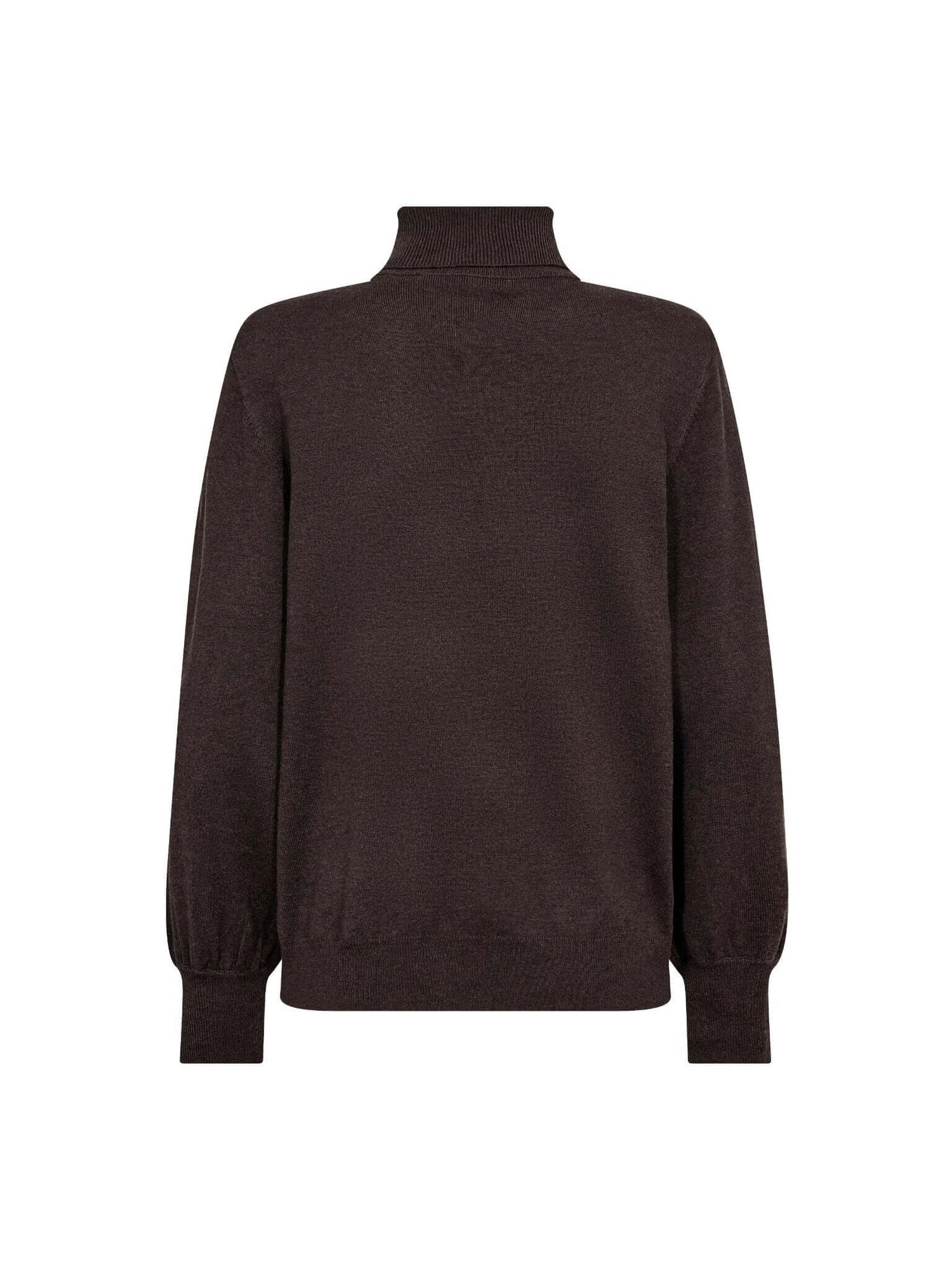 CoryCC Padded Roll-Neck Knit - Dark Brown