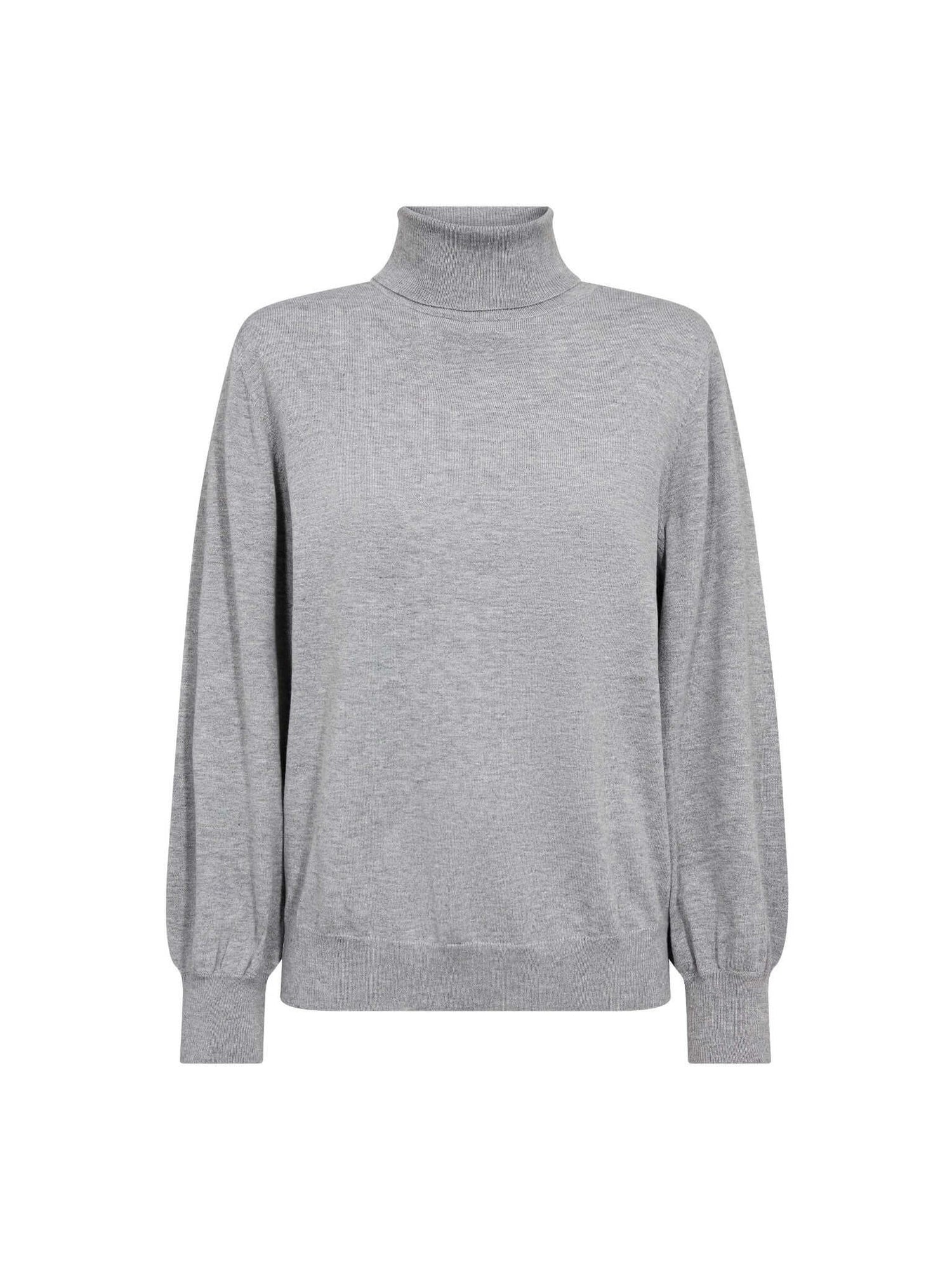 CoryCC Padded Roll-Neck Knit - Grey Melange