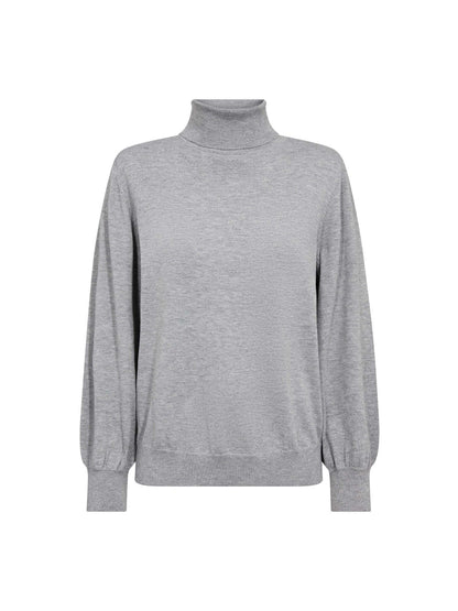 CoryCC Padded Roll-Neck Knit - Grey Melange