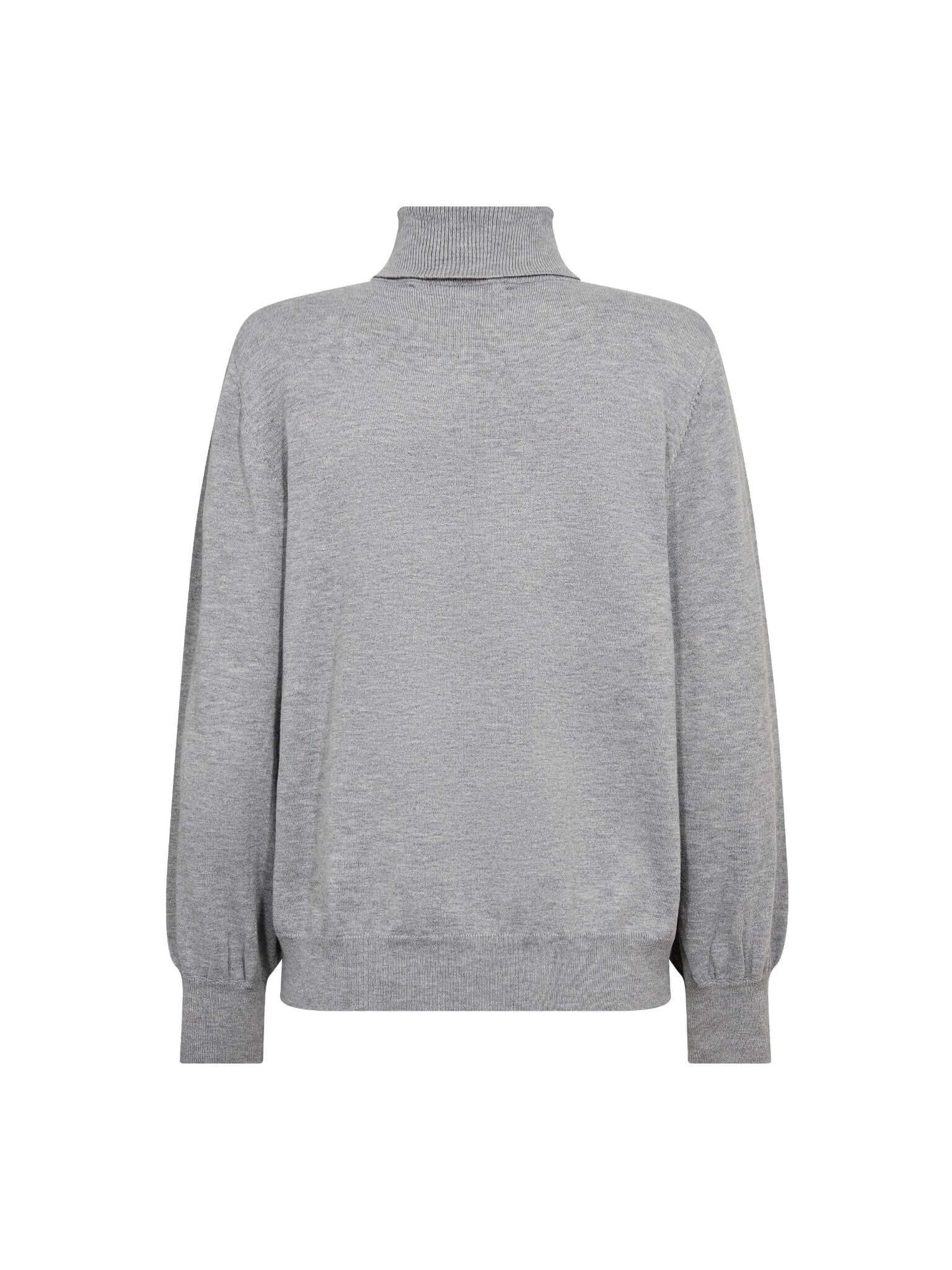 CoryCC Padded Roll-Neck Knit - Grey Melange
