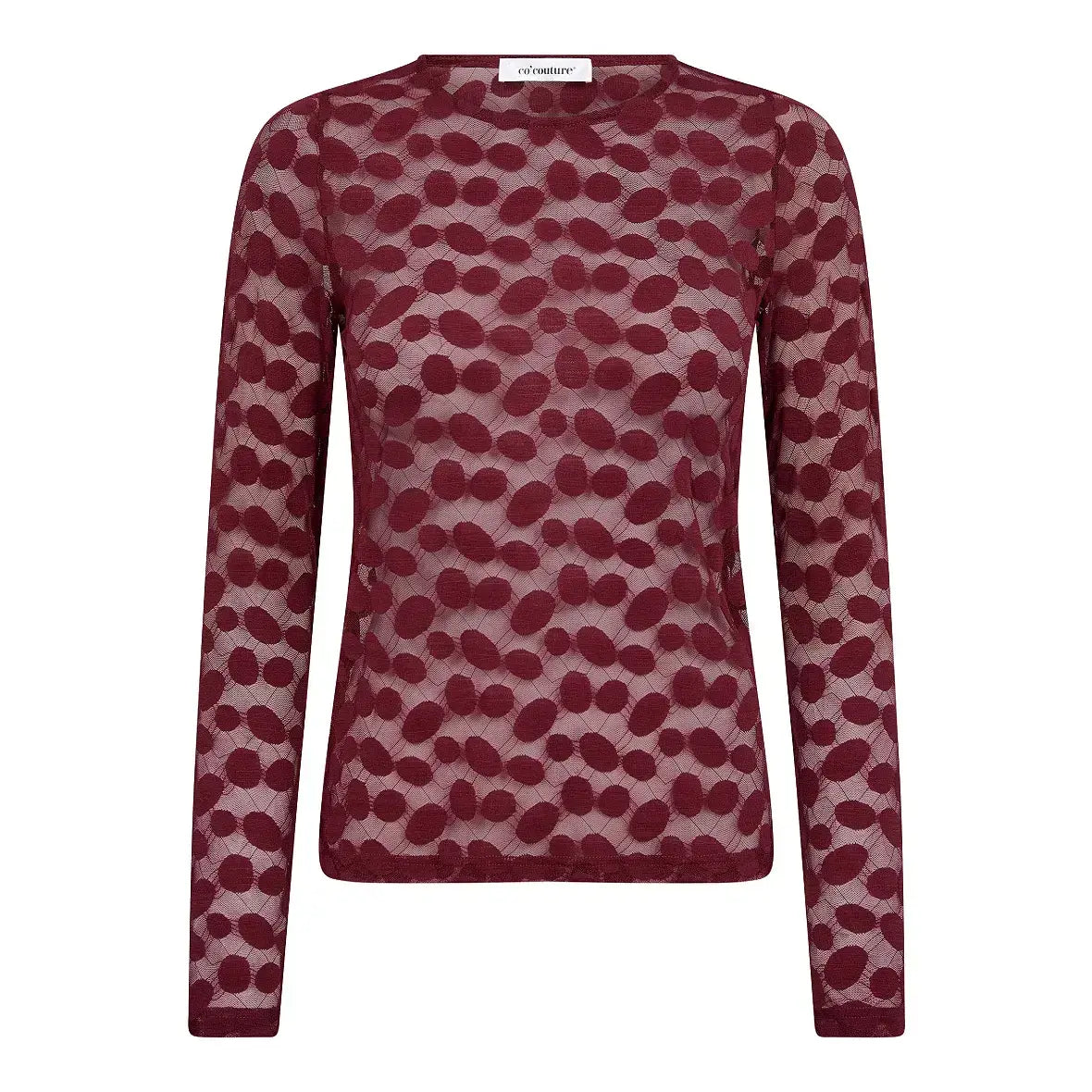 PenolaCC O-Neck Blouse - Wine Red