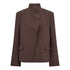 AcileCC High Collar Blazer - Brown