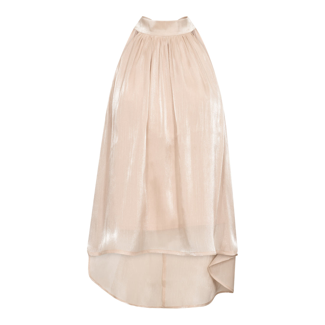 BariCC Beaded Halter Top - Champagne