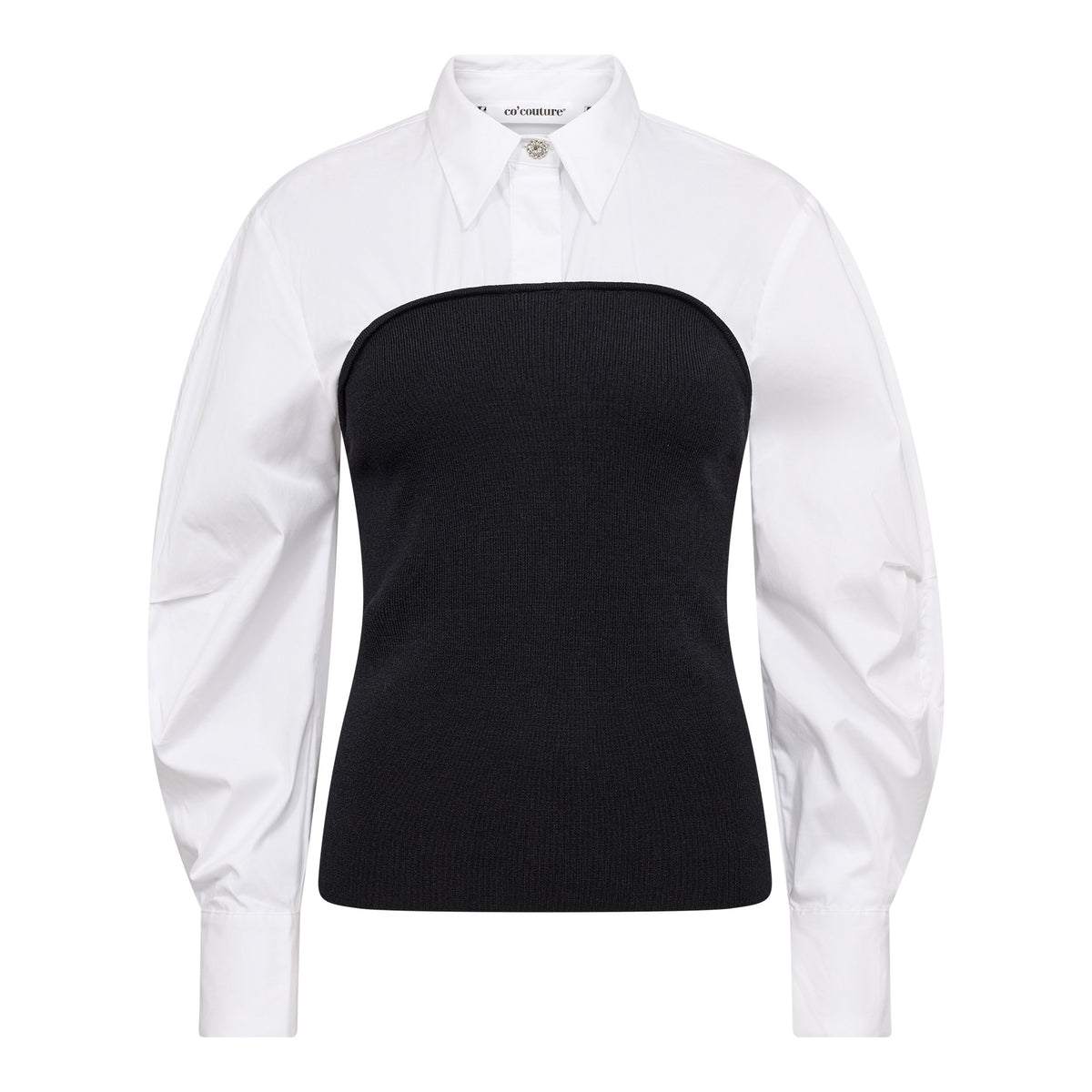 MerciaCC Poplin Mix Knit - White