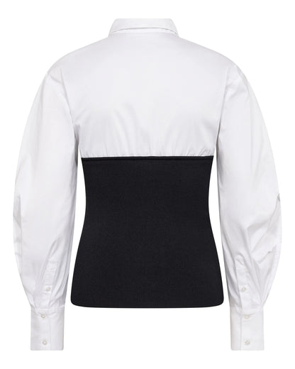 MerciaCC Poplin Mix Knit - White