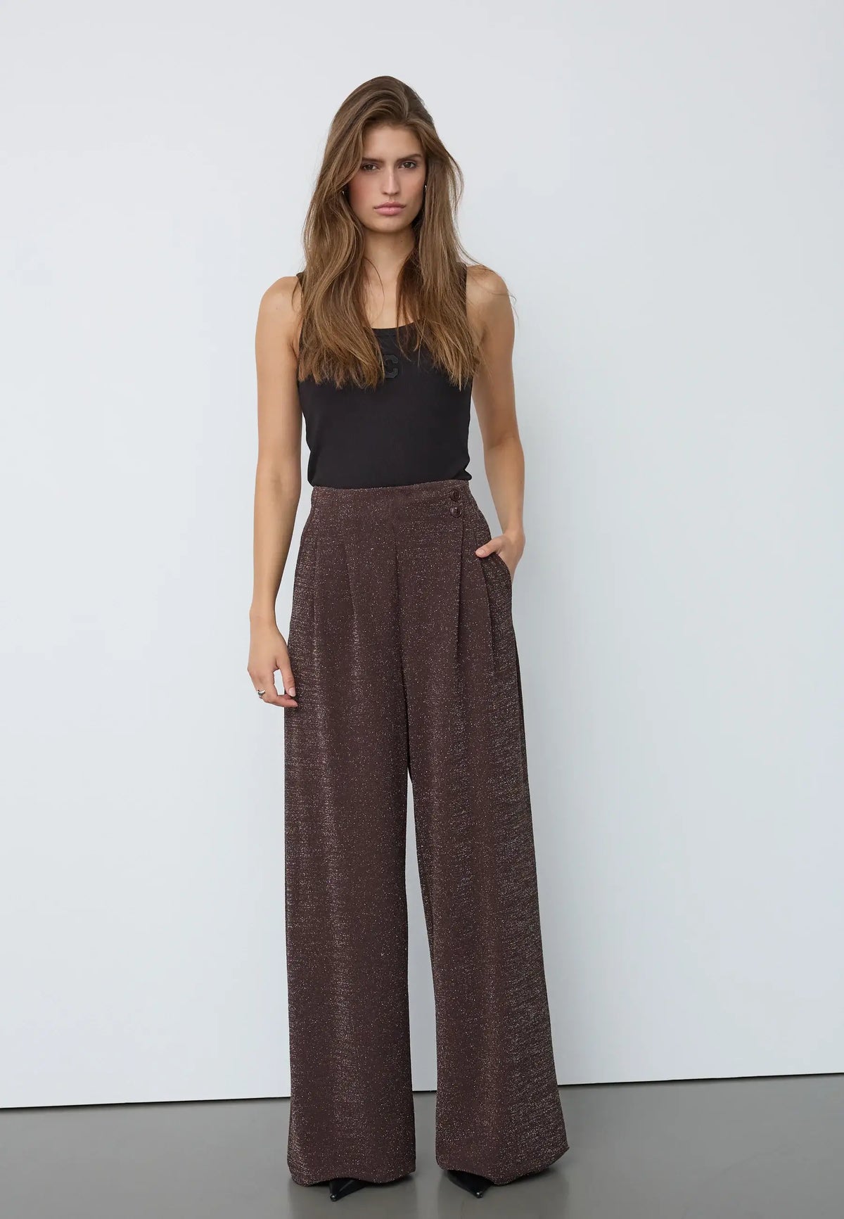 EstiCC Pleat Pant - Bison