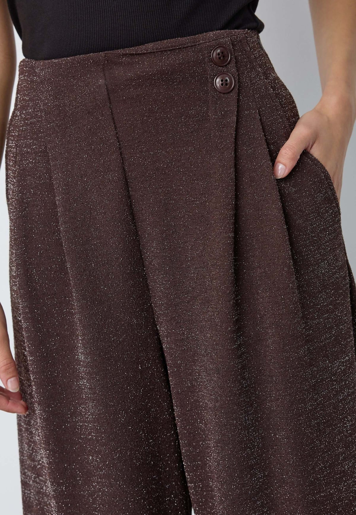 EstiCC Pleat Pant - Bison