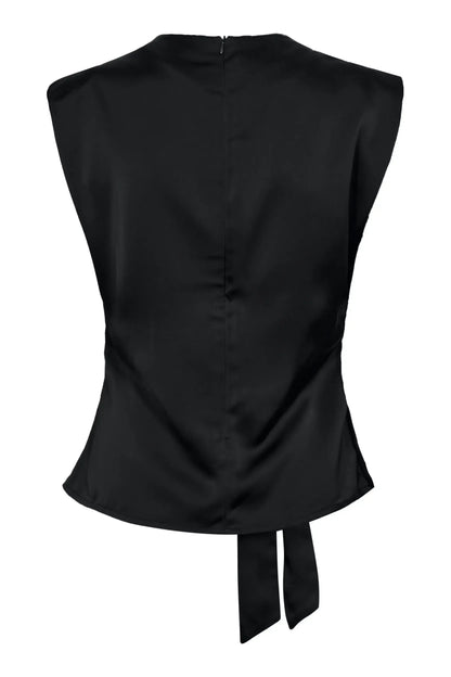 SafiraCC Pleat Top - Black
