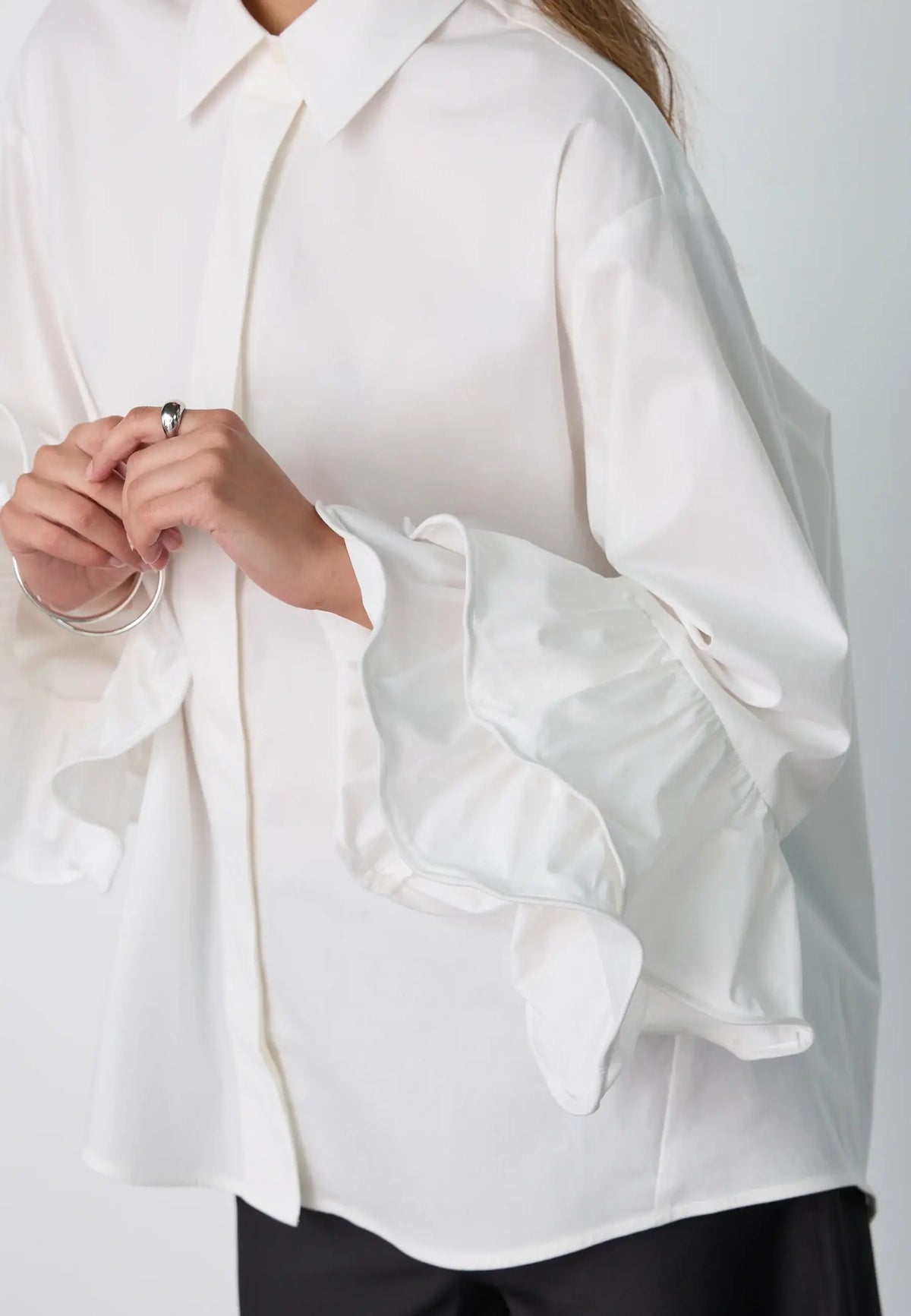 HalenCC Flare Shirt - White