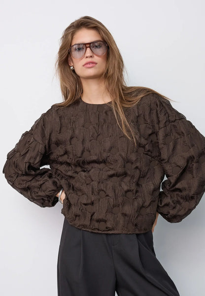 FeronCC Structure Blouse - Bison