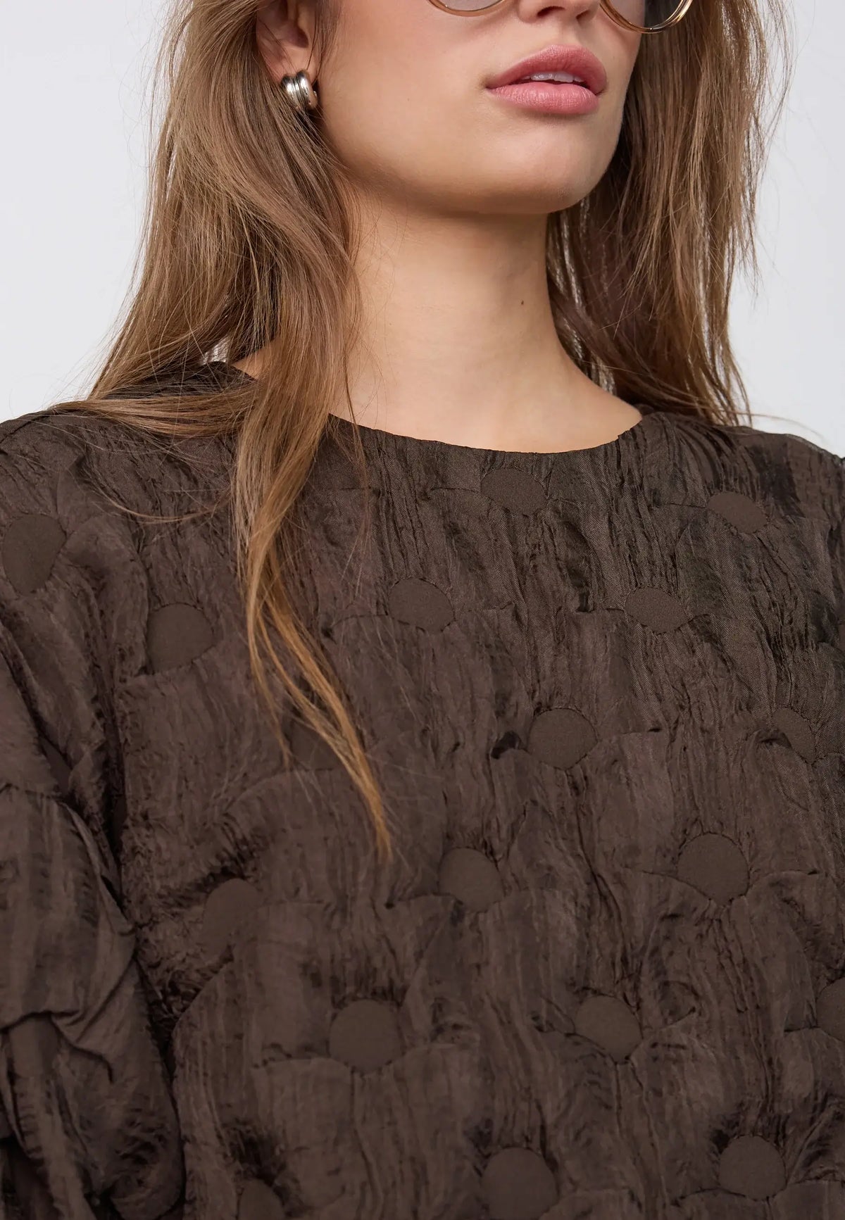 FeronCC Structure Blouse - Bison