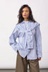 FioraCC Stripe Double Collar Shirt - Pale Blue
