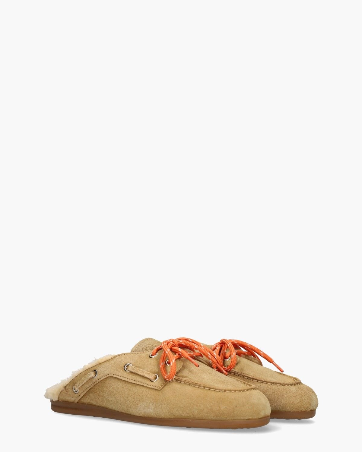 Boat Loafer Mule Fur - Desert tan