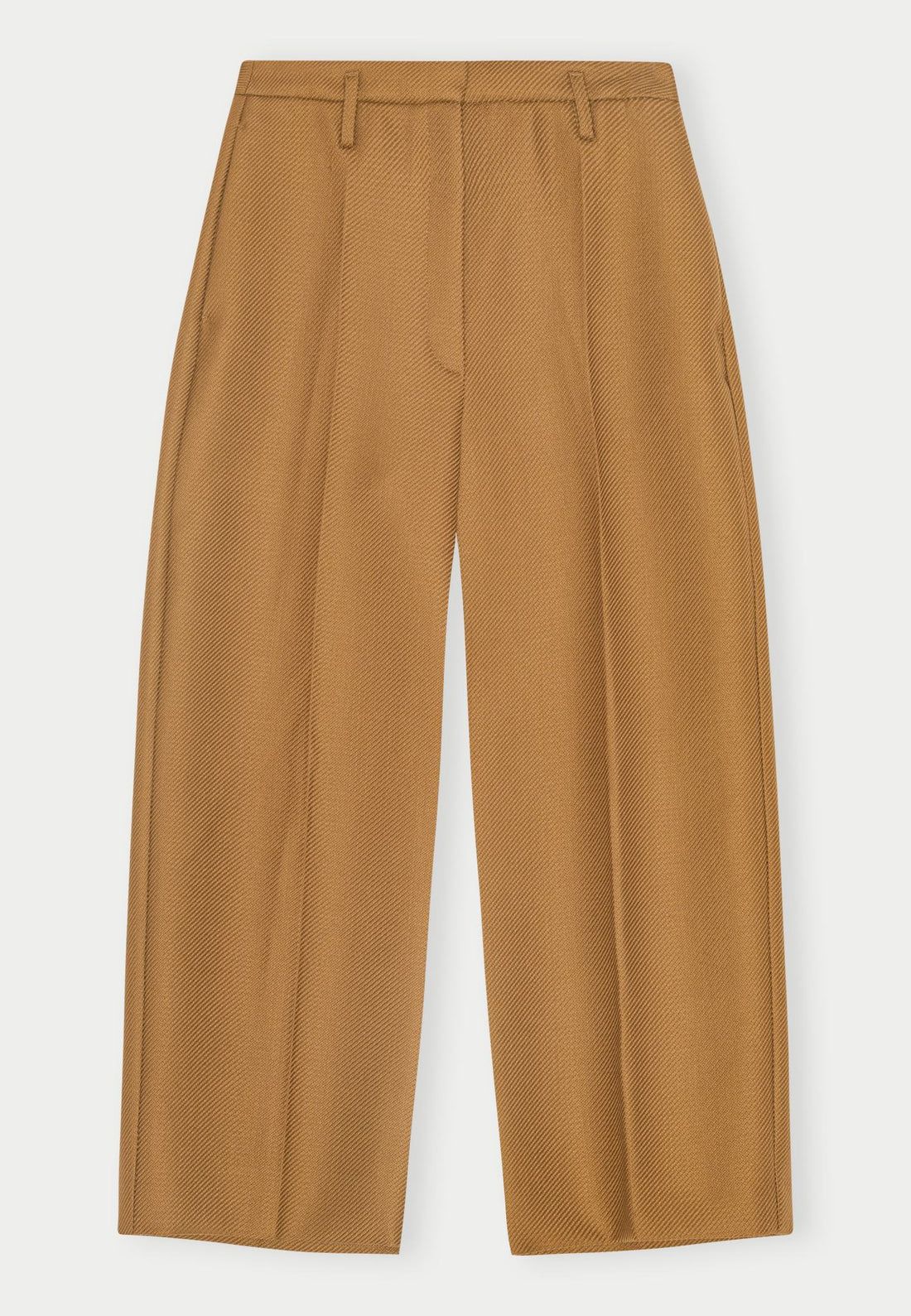 Olly Cropped Midt Waist Pants - Camel