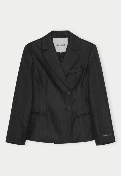 Sailor Wool fitted blazer - Black pinstrip
