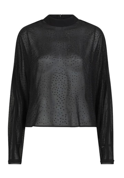 Biacco Rhinestone Top - Raven