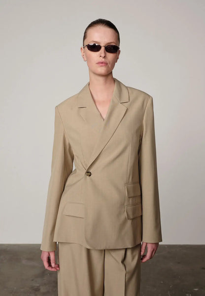 Amalfi Regular Blazer - Sand