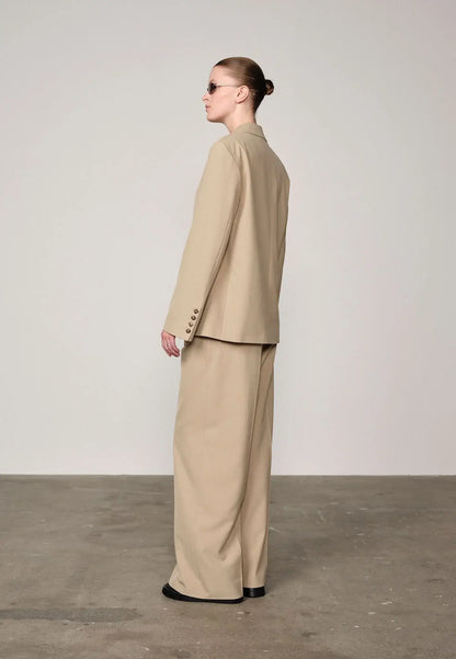 Felicia Midt Waist Pants - Sand