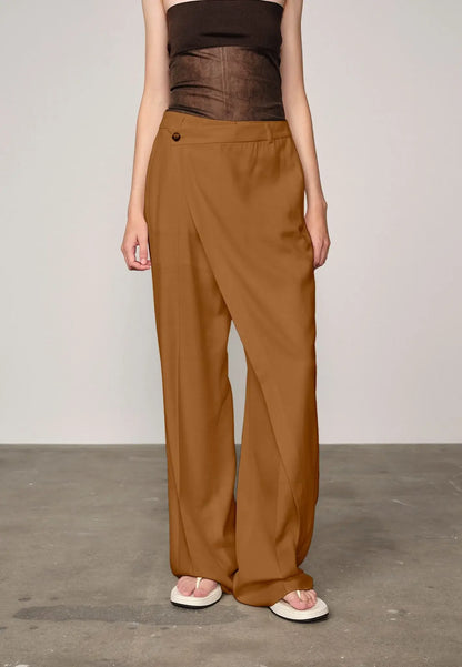 Alina Midt Waist Pants - Toffee