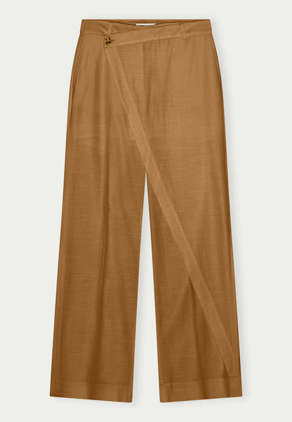 Alina Midt Waist Pants - Toffee