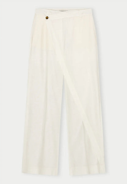 Alina Midt Waist Pants - White